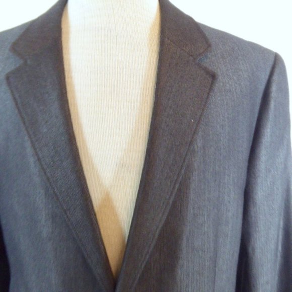 NEW THEORY SOLID Gray wool stretch two button Blazer jacket 44 - Picture 3 of 9